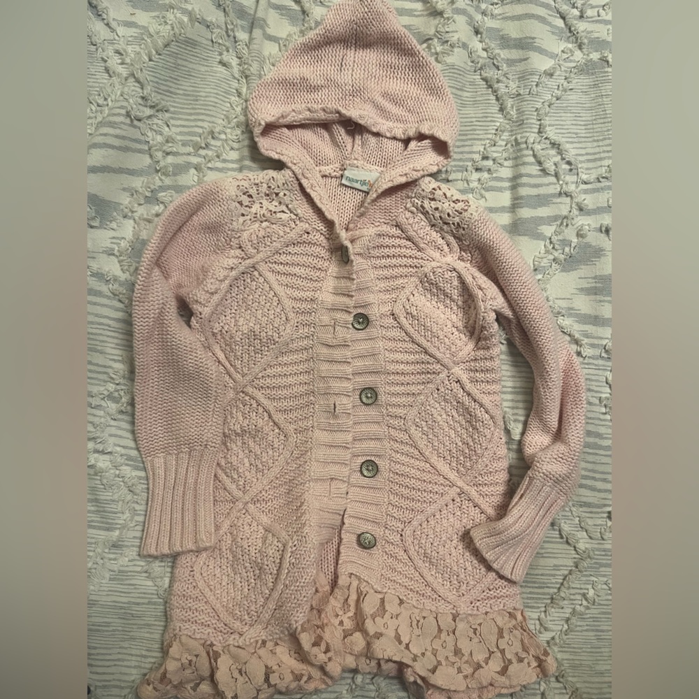Naartjie girls dusty pink cardigan size 6